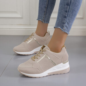 Casual Mesh Sneakers Platform Wedge Heel Shoes