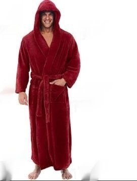 Thick Hooded Long Sleeve Nightgown 2 Thick Hooded Long Sleeve Nightgown - Image 2