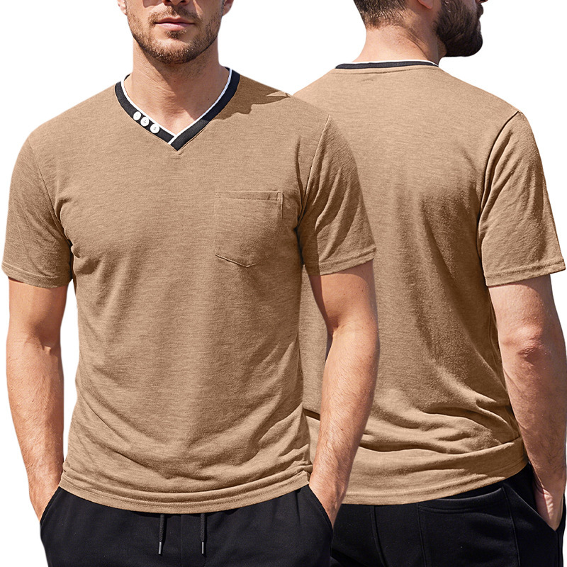 V-neck Men's Short-sleeve T-shirt 7 V-neck Men's Short-sleeve T-shirt - Image 7