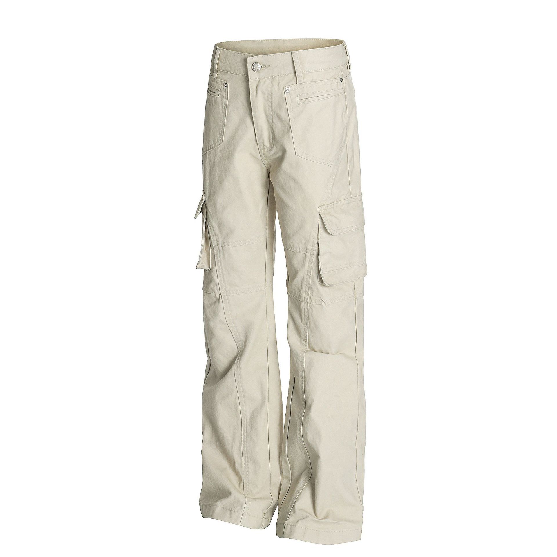 Solid-Color Multi-Pocket Loose Flare-Bootcut Pants 2 Solid-Color Multi-Pocket Loose Flare-Bootcut Pants - Image 2