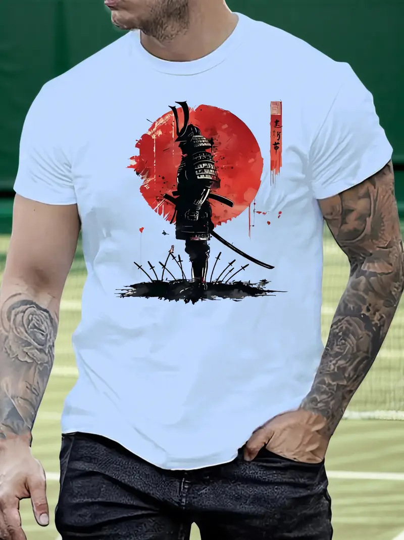 Color-Block Fashion 3D-Printed Summer Men's T-Shirt 4 Color-Block Fashion 3D-Printed Summer Men's T-Shirt - Image 4