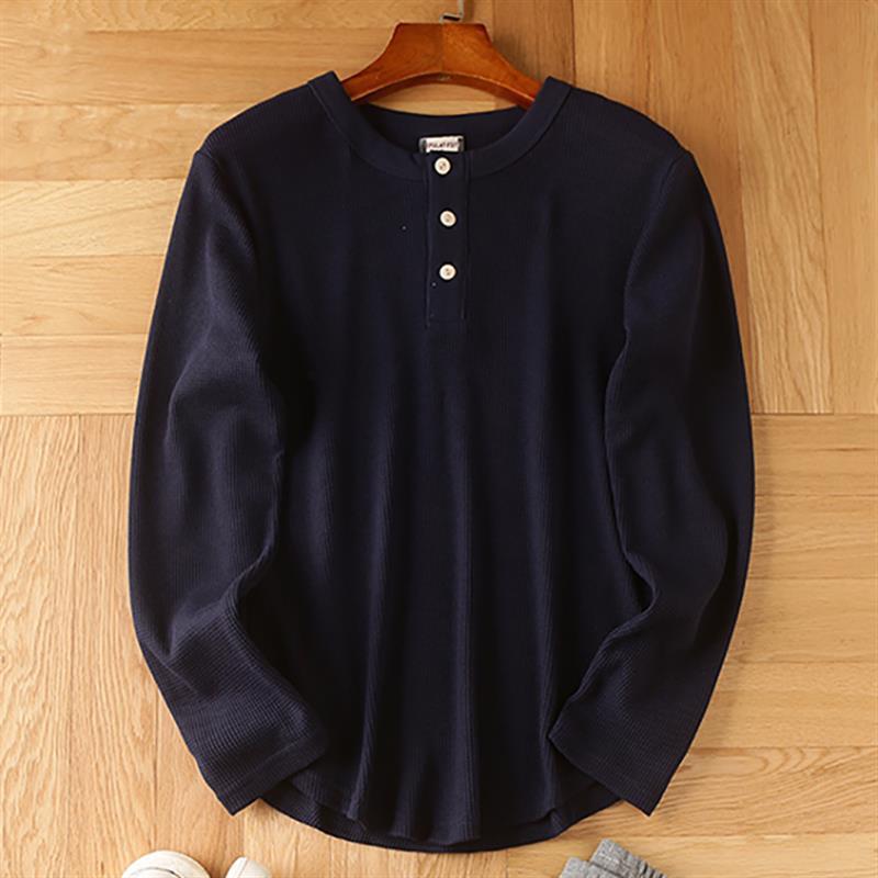 Men's Cotton Waffle-Weave Long-Sleeve Base Layer T-Shirt 5 Men's Cotton Waffle-Weave Long-Sleeve Base Layer T-Shirt - Image 5