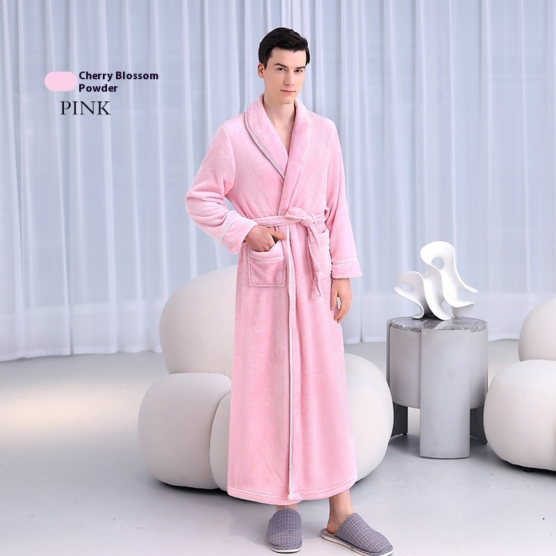 Extended Coral Fleece Bathrobe 8 Extended Coral Fleece Bathrobe - Image 8