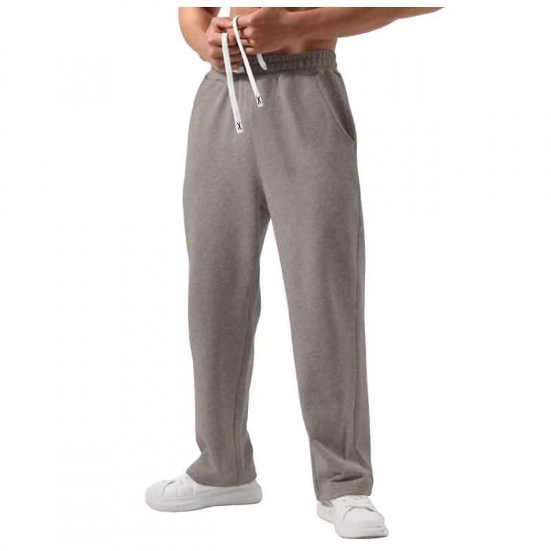 Solid Color Elastic-waist Drawstring Sweatpants 2 Solid Color Elastic-waist Drawstring Sweatpants - Image 2