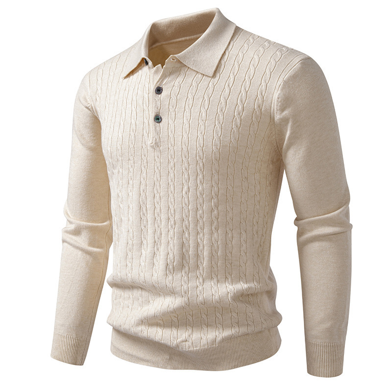 Cardigan Solid-color Lapel-neck Knit Sweater 10 Cardigan Solid-color Lapel-neck Knit Sweater - Image 10