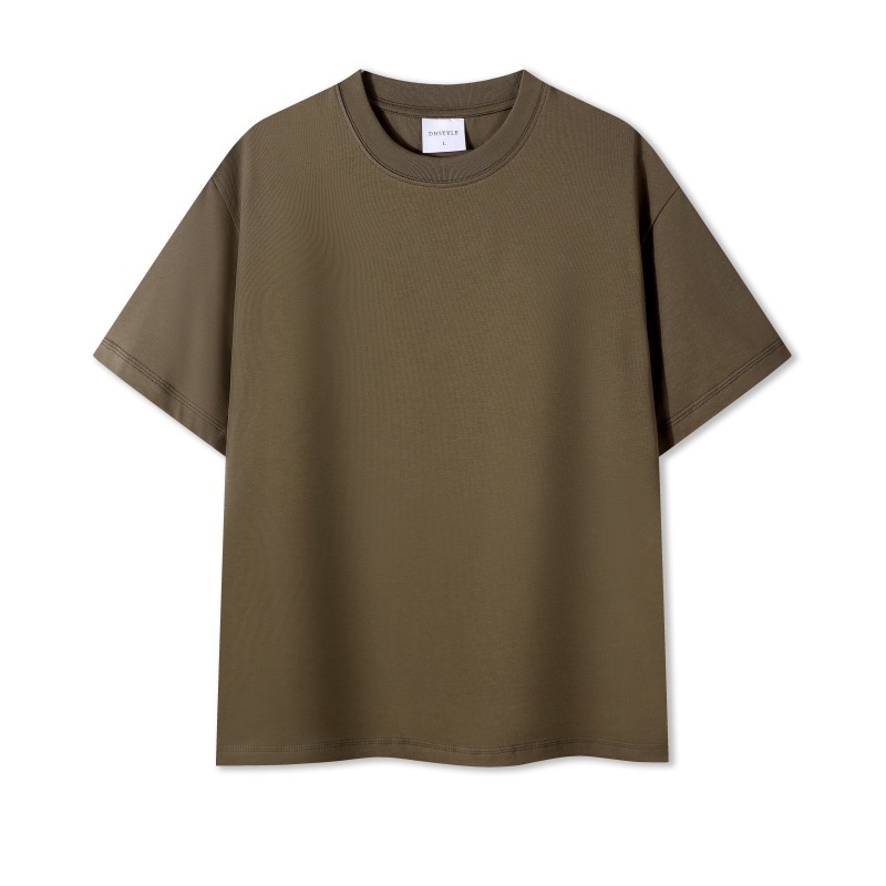 Men's Solid-color Round-neck T-shirt 10 Men's Solid-color Round-neck T-shirt - Image 10