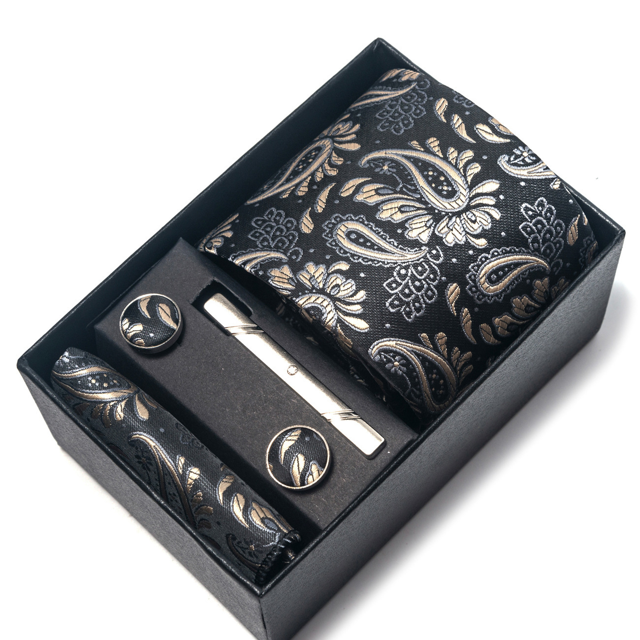 Men's Polyester Yarn-dyed Jacquard Formal Tie 4 Men's Polyester Yarn-dyed Jacquard Formal Tie - Image 4