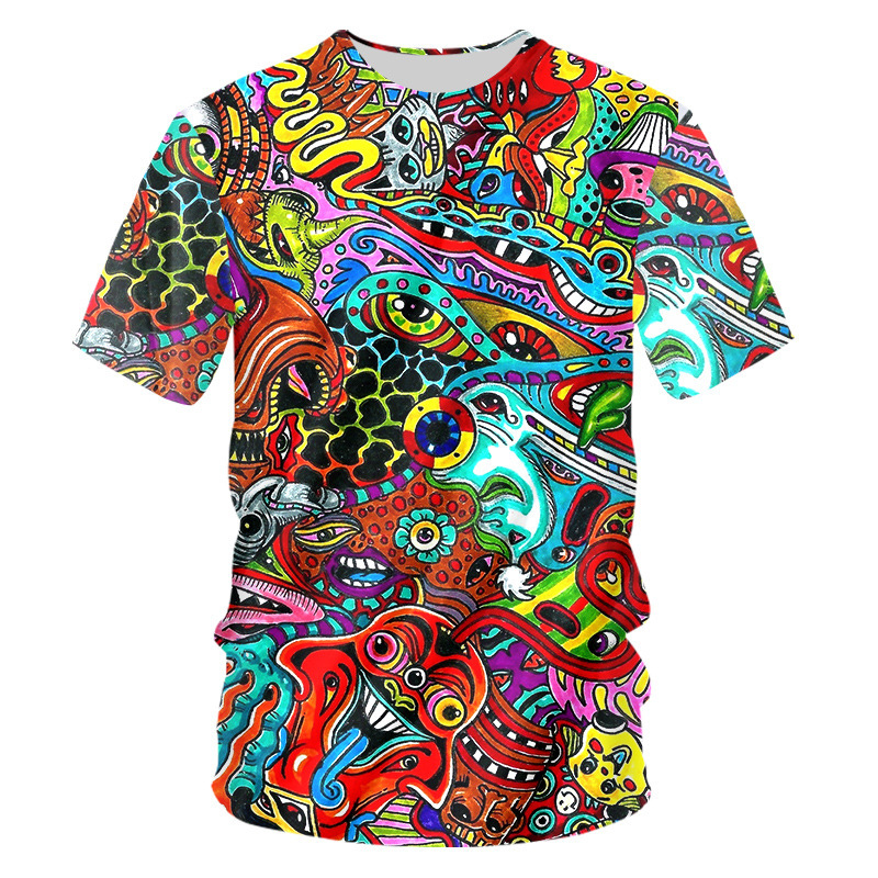 3D Digital Printing Floral Sweat-wicking Breathable T-shirt 9 3D Digital Printing Floral Sweat-wicking Breathable T-shirt - Image 9