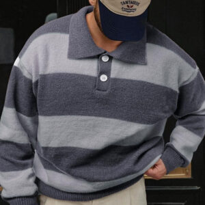 Men's Striped Knit Sweater