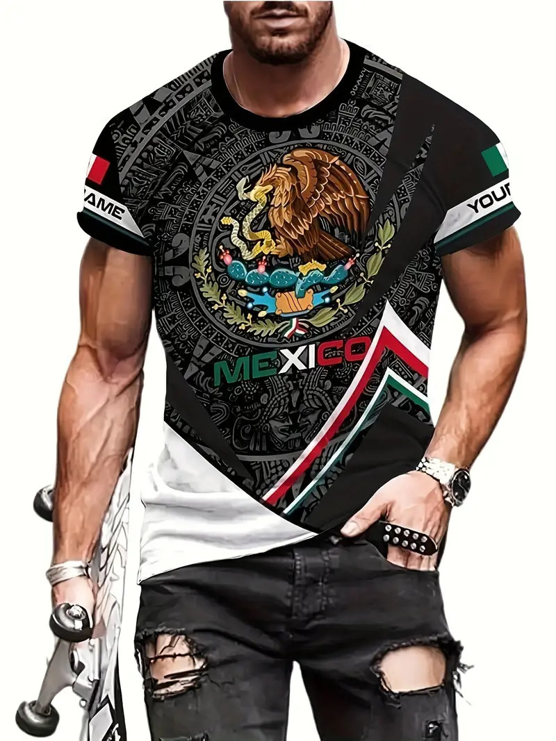 Round Neck Men's Short Sleeve T-shirt 3 Round Neck Men's Short Sleeve T-shirt - Image 3