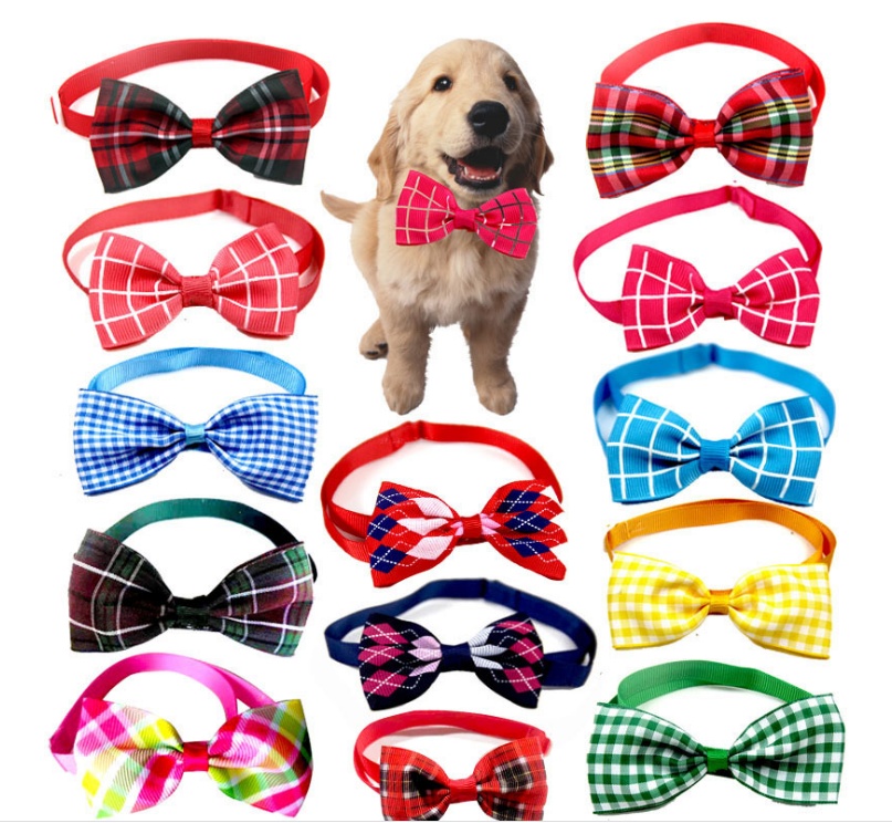 Plaid Pet Scarf and Tie Collar Accessory for Cats and Dogs 1 Plaid Pet Scarf and Tie Collar Accessory for Cats and Dogs