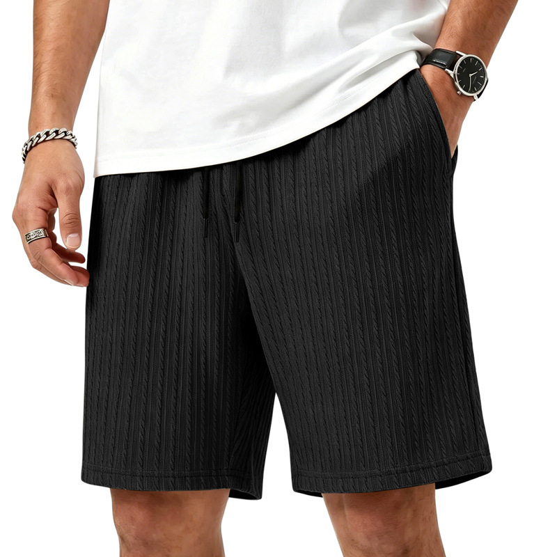 Jacquard Stretchable Loose-fit Shorts 4 Jacquard Stretchable Loose-fit Shorts - Image 4