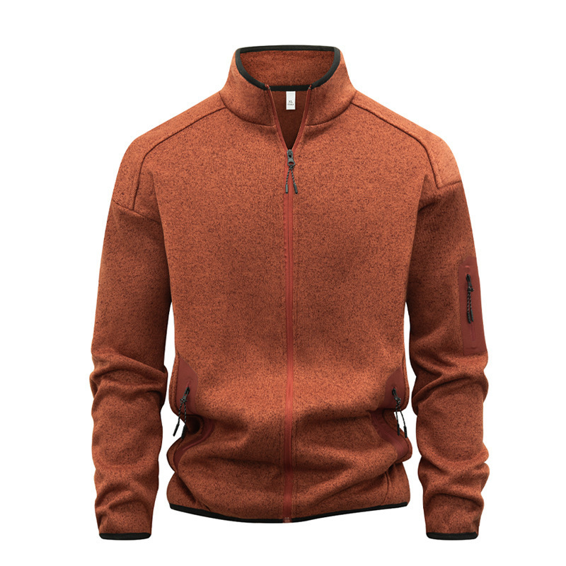 Zippered Pocket Long-sleeve Cardigan Sweatshirt 2 Zippered Pocket Long-sleeve Cardigan Sweatshirt - Image 2