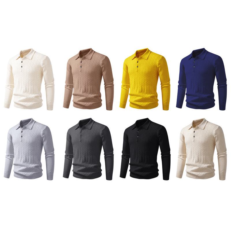 Cardigan Solid-color Lapel-neck Knit Sweater 1 Cardigan Solid-color Lapel-neck Knit Sweater