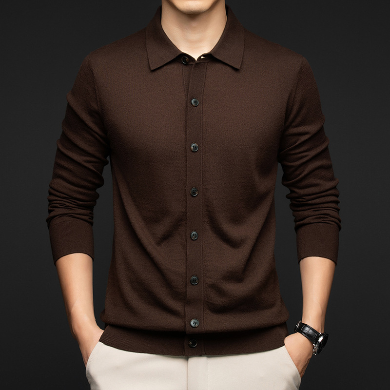Men's Solid-color Wool Sweater 3 Men's Solid-color Wool Sweater - Image 3