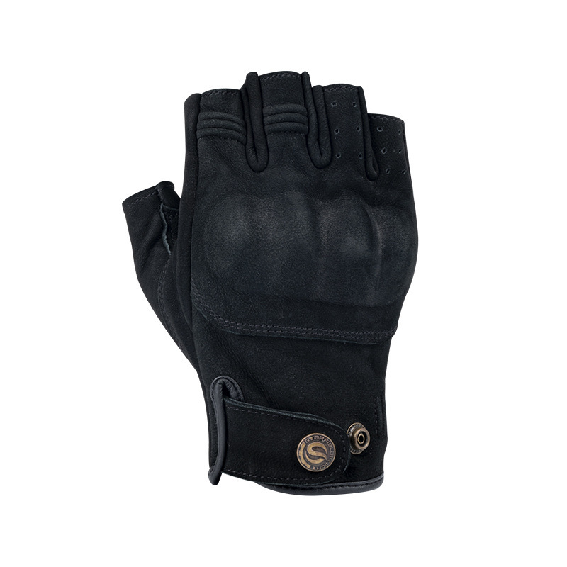 Vintage Leather Half-Finger Motorcycle Gloves 5 Vintage Leather Half-Finger Motorcycle Gloves - Image 5