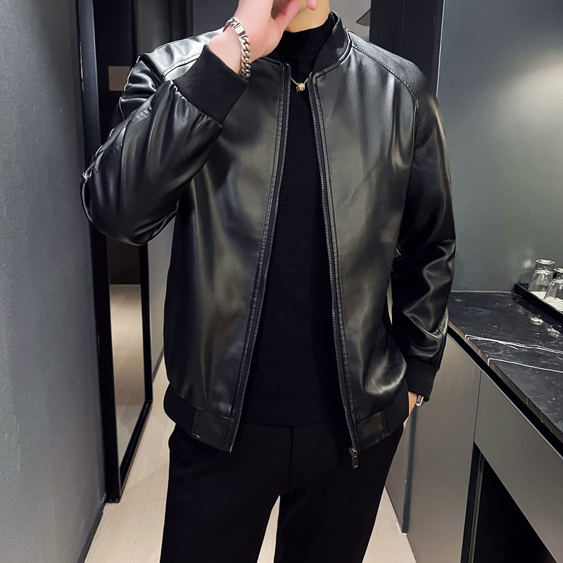 Men's Slim Fit Leather Jacket 1 Men's Slim Fit Leather Jacket