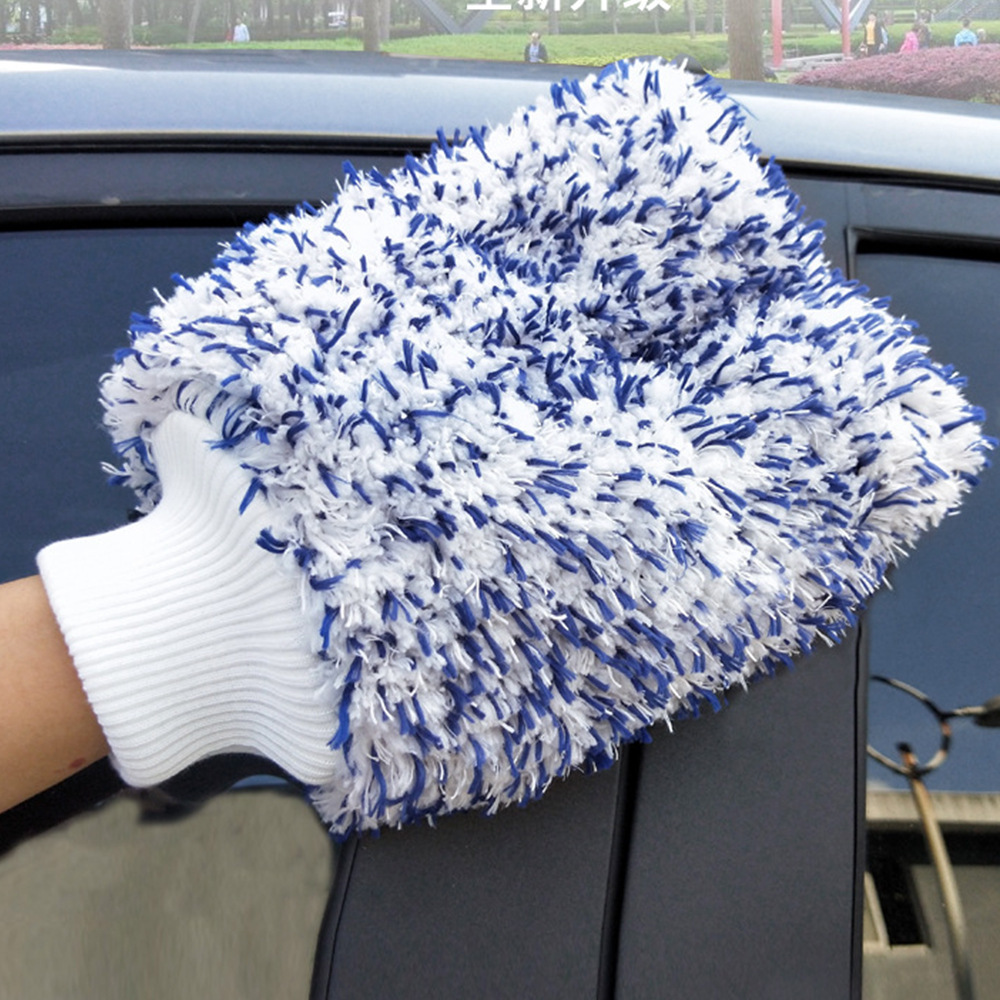 Large Coral Fleece Car Wash Glove 4 Large Coral Fleece Car Wash Glove - Image 4