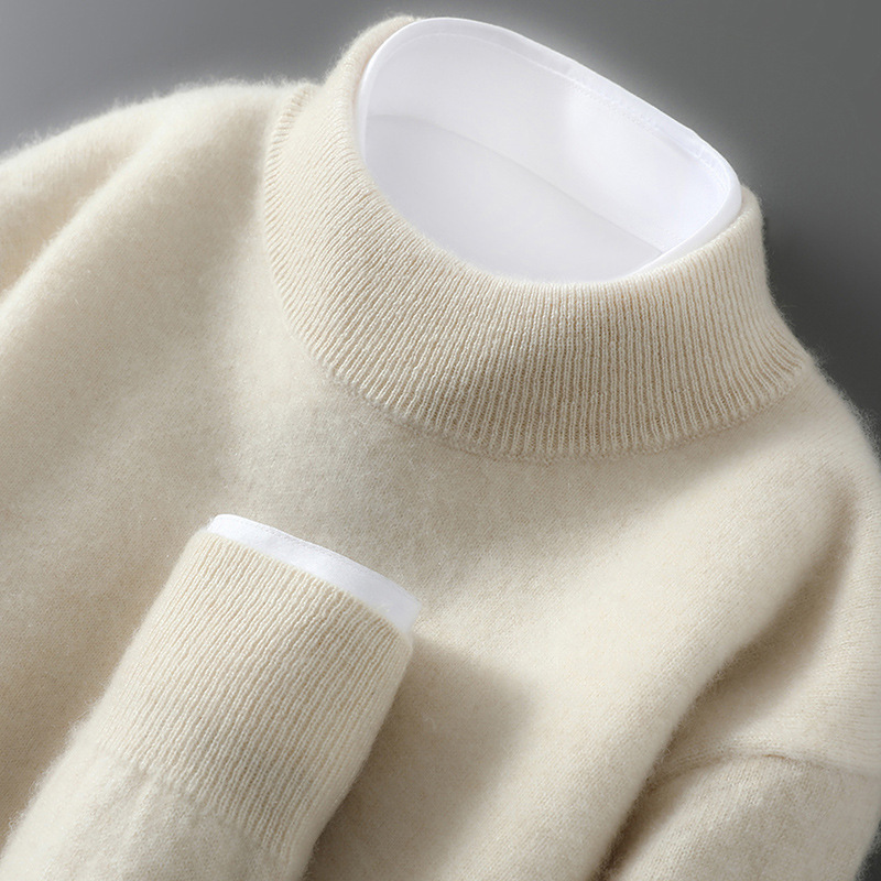 Men's Casual Loose-Fitting Cashmere Base-Layer Sweater 4 Men's Casual Loose-Fitting Cashmere Base-Layer Sweater - Image 4
