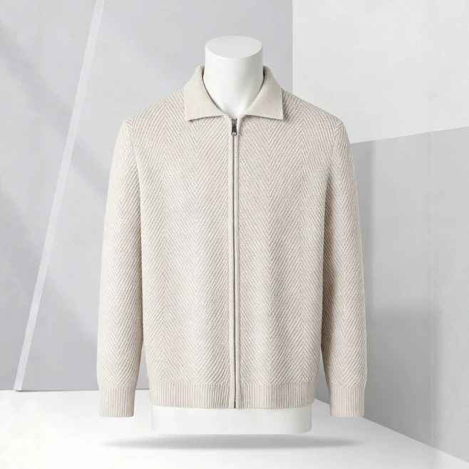 Solid-color Cardigan Zip-up Mens Jacket 8 Solid-color Cardigan Zip-up Mens Jacket - Image 8