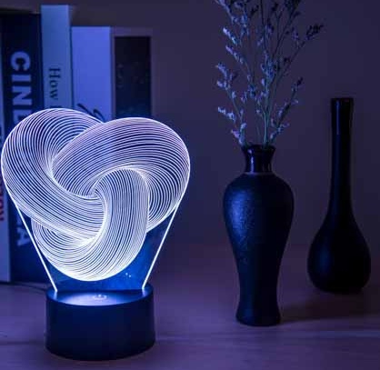 LED 3D Night Light Touch 3D Lighting 1 LED 3D Night Light Touch 3D Lighting