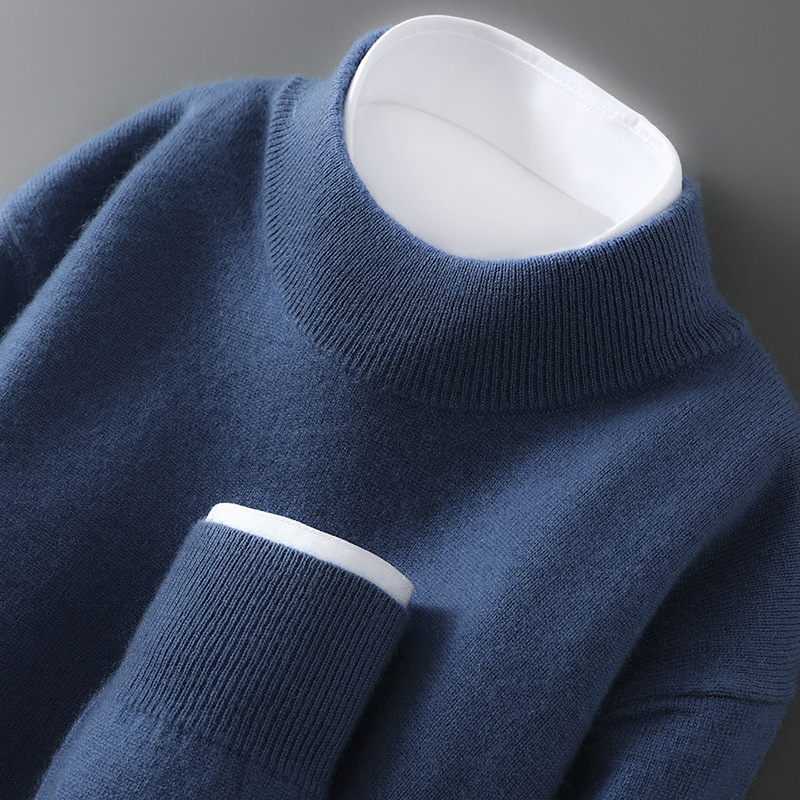 Men's Casual Loose-Fitting Cashmere Base-Layer Sweater 6 Men's Casual Loose-Fitting Cashmere Base-Layer Sweater - Image 6