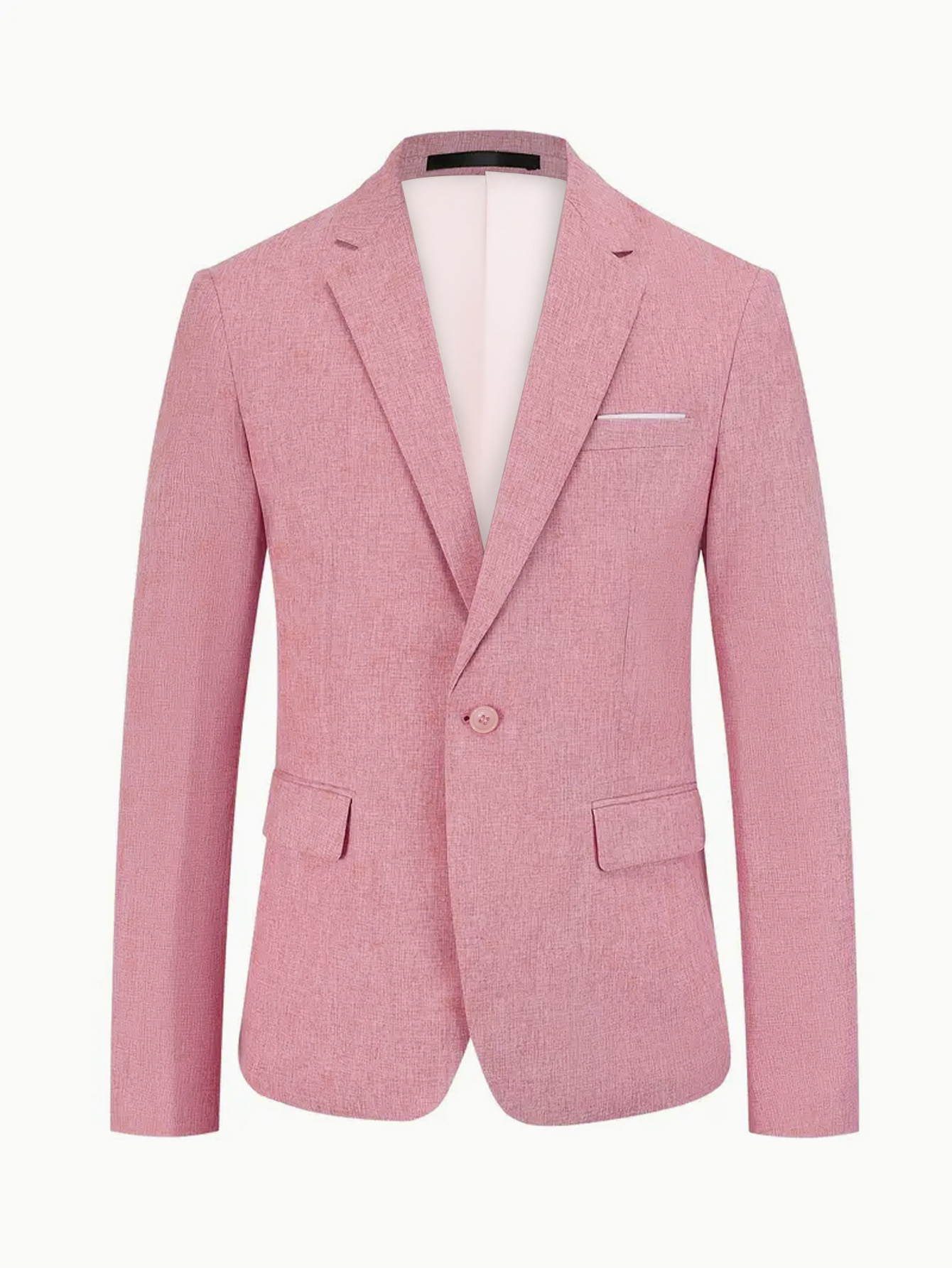 Men's Casual Solid Color Suit Jacket 6 Men's Casual Solid Color Suit Jacket - Image 6