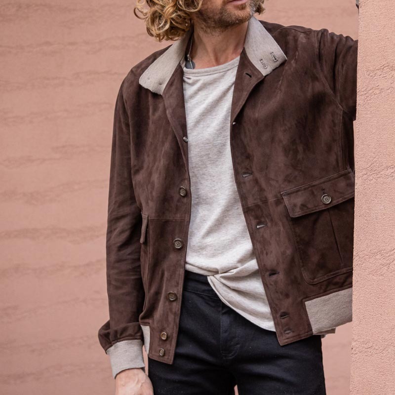 Men's Slim-Fit Lapel Leather Jacket 2 Men's Slim-Fit Lapel Leather Jacket - Image 2