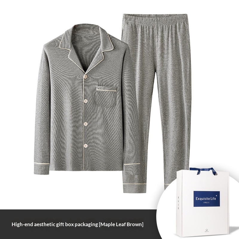 Jacquard Plaid Men's Pajama Set 3 Jacquard Plaid Men's Pajama Set - Image 3