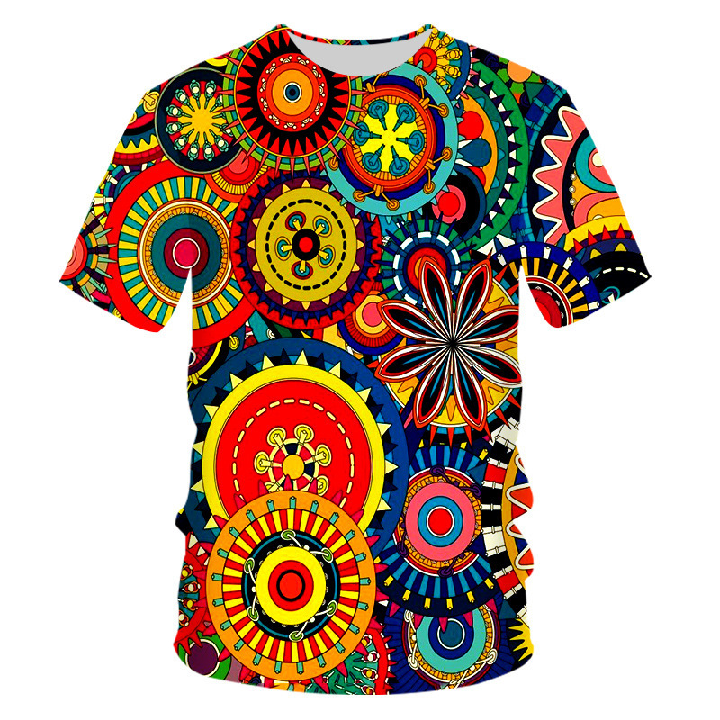 3D Digital Printing Floral Sweat-wicking Breathable T-shirt 2 3D Digital Printing Floral Sweat-wicking Breathable T-shirt - Image 2