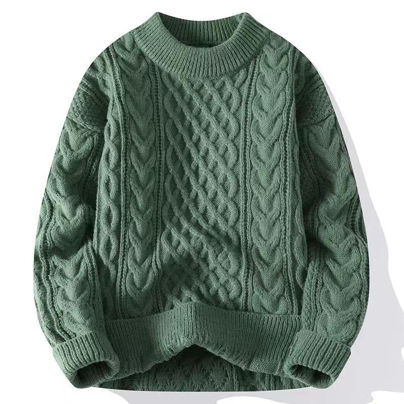 Round-neck High-neck Fleece-lined Solid-color Sweater 9 Round-neck High-neck Fleece-lined Solid-color Sweater - Image 9