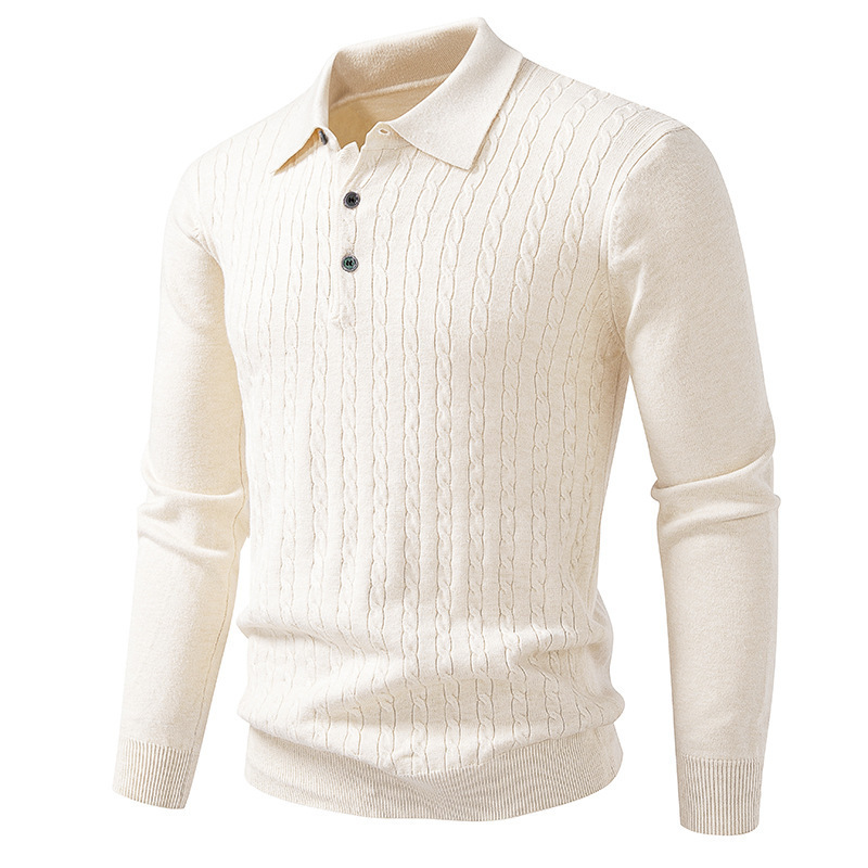 Cardigan Solid-color Lapel-neck Knit Sweater 6 Cardigan Solid-color Lapel-neck Knit Sweater - Image 6
