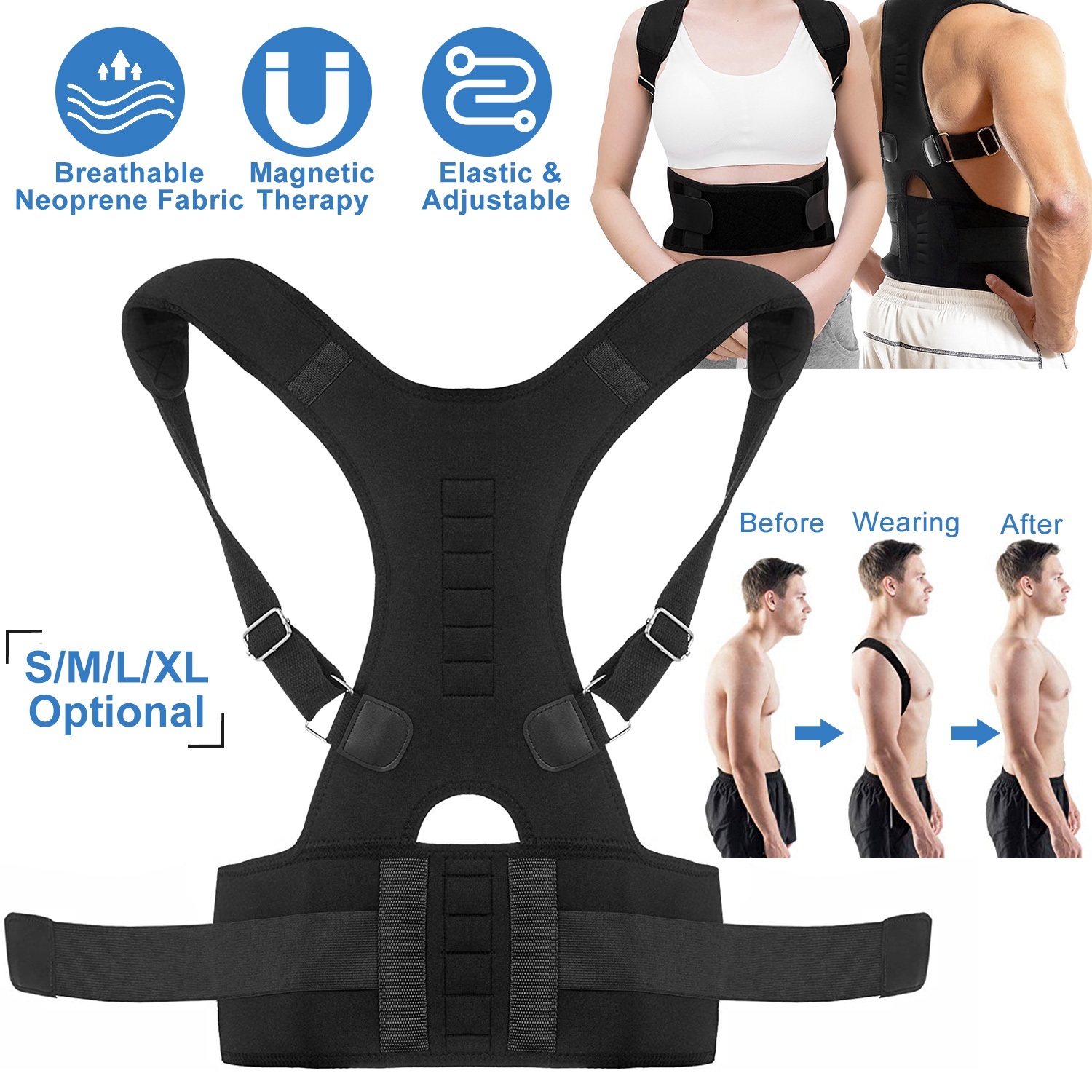 Posture Support Magnetic Lumbar Adjustable Braces For Pain Relief 5 Posture Support Magnetic Lumbar Adjustable Braces For Pain Relief - Image 5