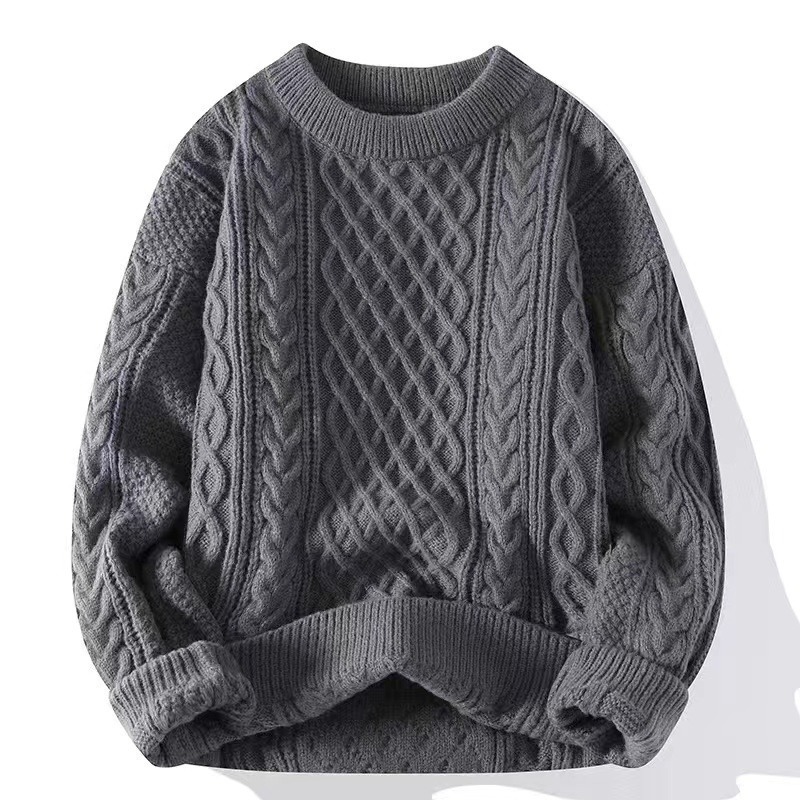 Round-neck High-neck Fleece-lined Solid-color Sweater 7 Round-neck High-neck Fleece-lined Solid-color Sweater - Image 7