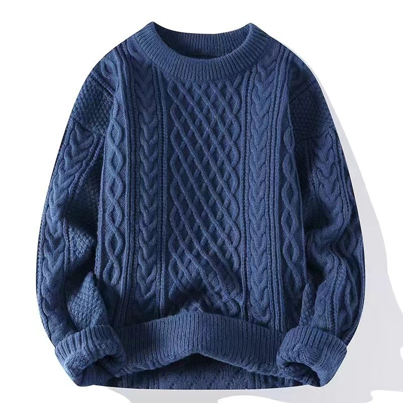 Round-neck High-neck Fleece-lined Solid-color Sweater 4 Round-neck High-neck Fleece-lined Solid-color Sweater - Image 4