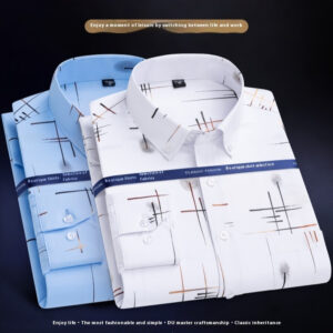 Men's Non-ironing, Anti-wrinkle,  Plaid Shirt