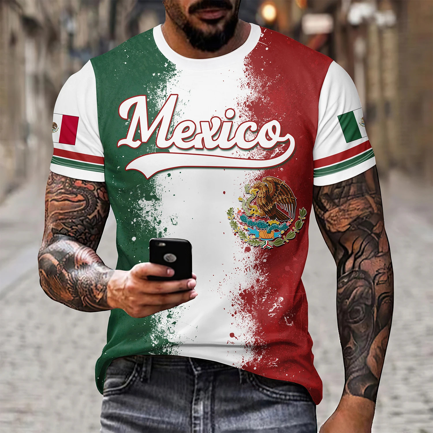 Round Neck Men's Short Sleeve T-shirt 1 Round Neck Men's Short Sleeve T-shirt