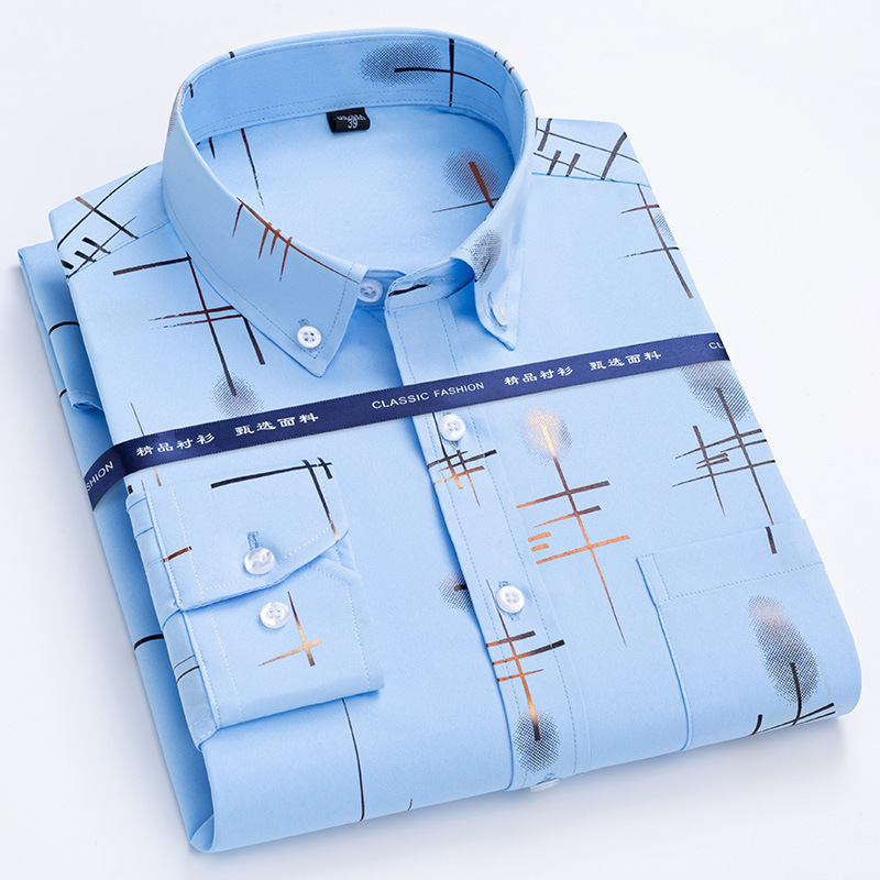 Men's Non-ironing, Anti-wrinkle, Plaid Shirt 6 Men's Non-ironing, Anti-wrinkle, Plaid Shirt - Image 6