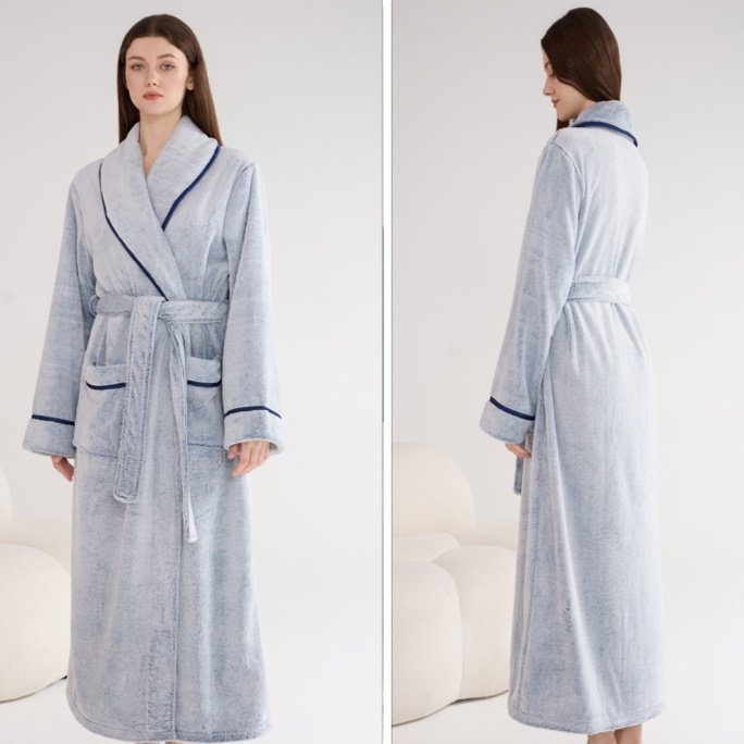 Thick Flannel Night-robe 9 Thick Flannel Night-robe - Image 9