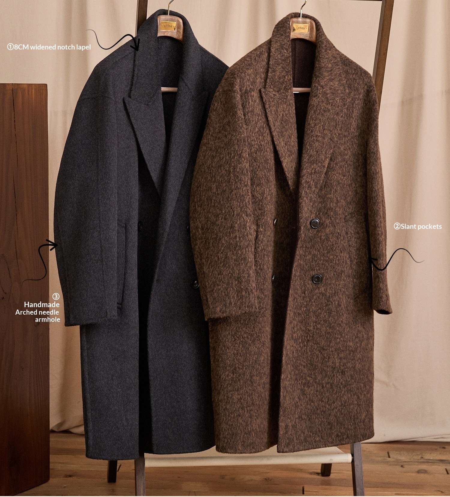 Wool Casual Loose Mid-Length Coat 5 Wool Casual Loose Mid-Length Coat - Image 5