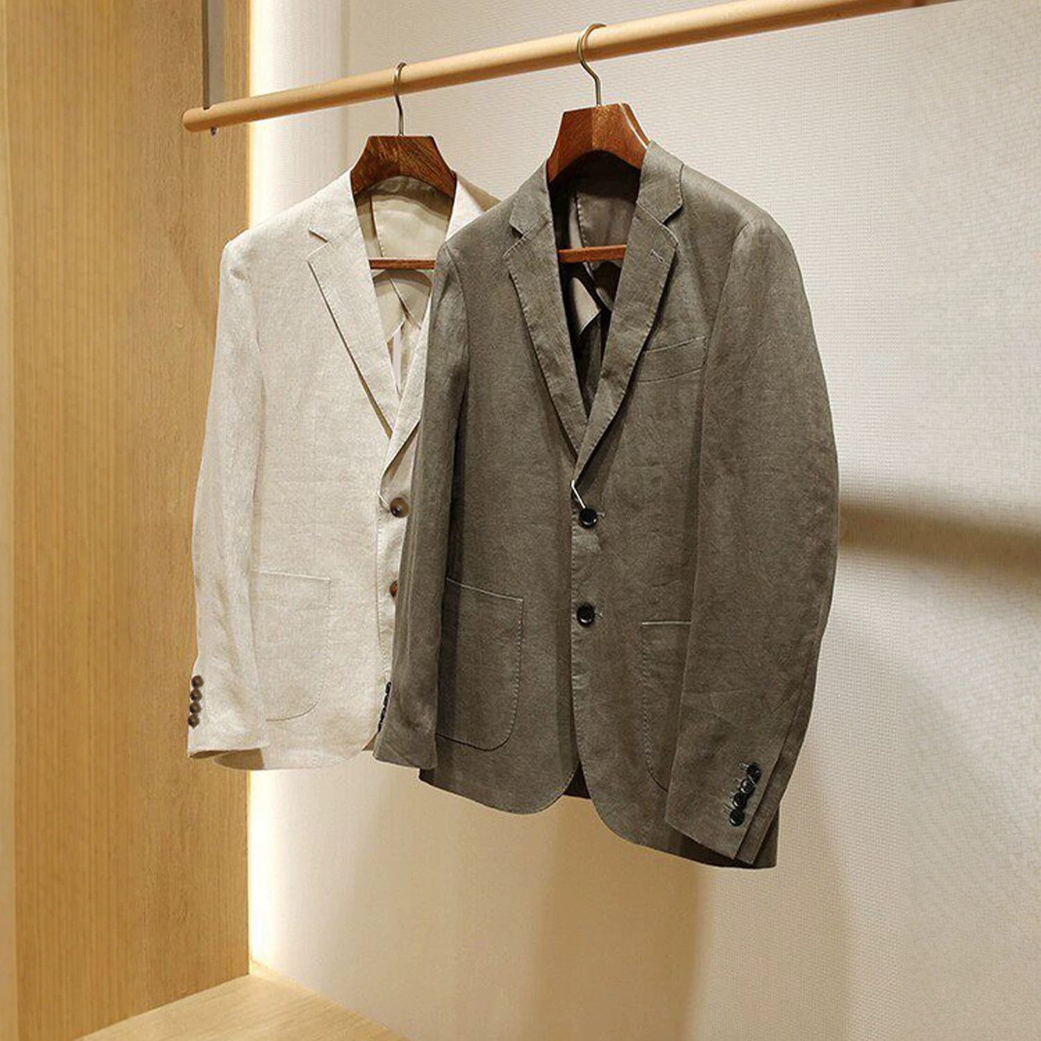 Plus-size Men's Linen Slim-fit Suit Set 2 Plus-size Men's Linen Slim-fit Suit Set - Image 2