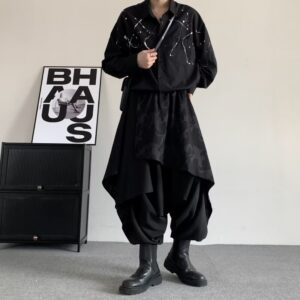 Irregular Culottes Mens Plus-size Harem Pants