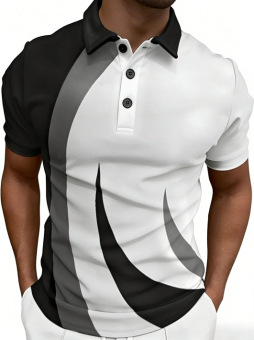 Men's 3D Digital-Print Geometric Short-Sleeve Shirt 10 Men's 3D Digital-Print Geometric Short-Sleeve Shirt - Image 10