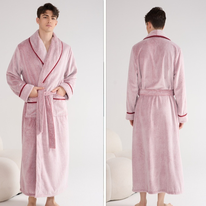 Thick Flannel Night-robe 8 Thick Flannel Night-robe - Image 8