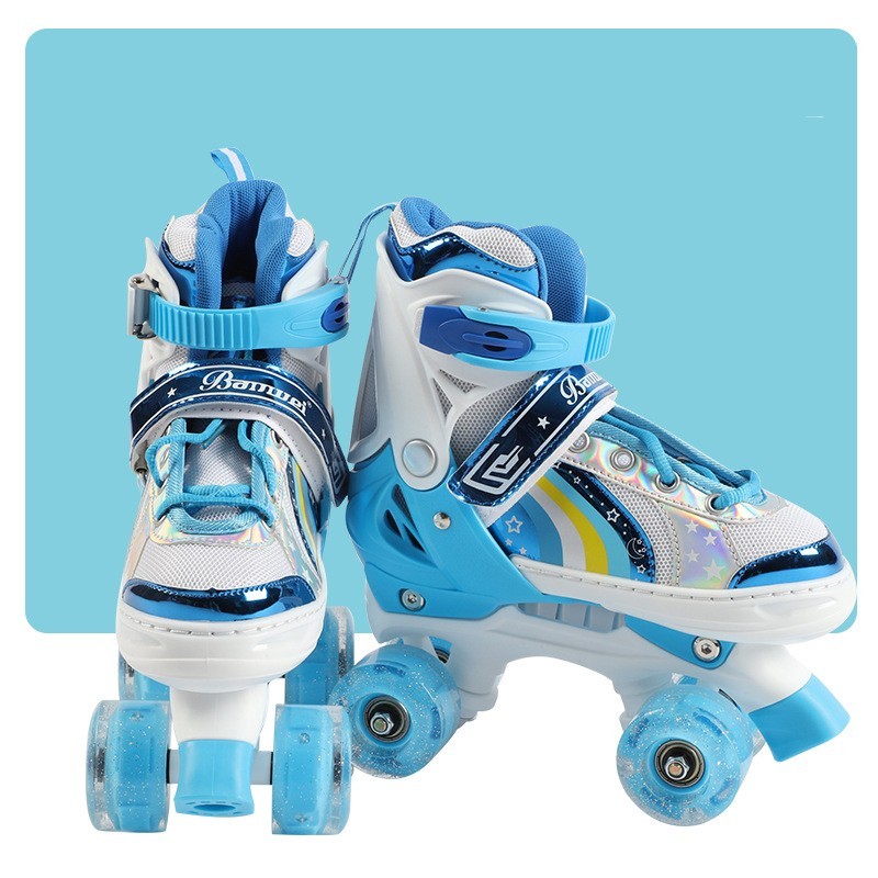 Children's Skates Double Row Four Wheel Full Flash 4 Children's Skates Double Row Four Wheel Full Flash - Image 4