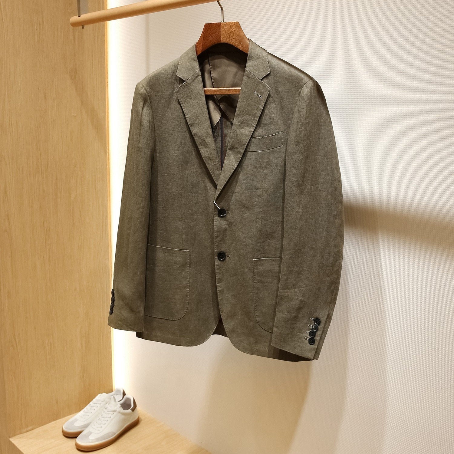 Plus-size Men's Linen Slim-fit Suit Set 6 Plus-size Men's Linen Slim-fit Suit Set - Image 6