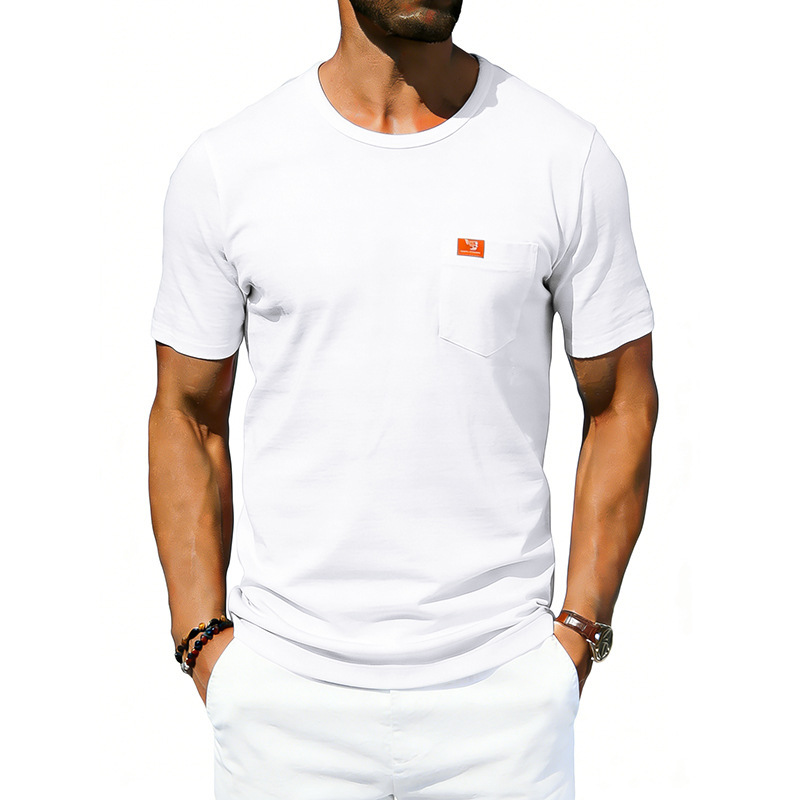 Men's Loose-fit Retro Crew-neck Short-sleeve T-shirt 4 Men's Loose-fit Retro Crew-neck Short-sleeve T-shirt - Image 4
