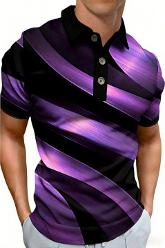 Men's 3D Digital-Print Geometric Short-Sleeve Shirt 4 Men's 3D Digital-Print Geometric Short-Sleeve Shirt - Image 4