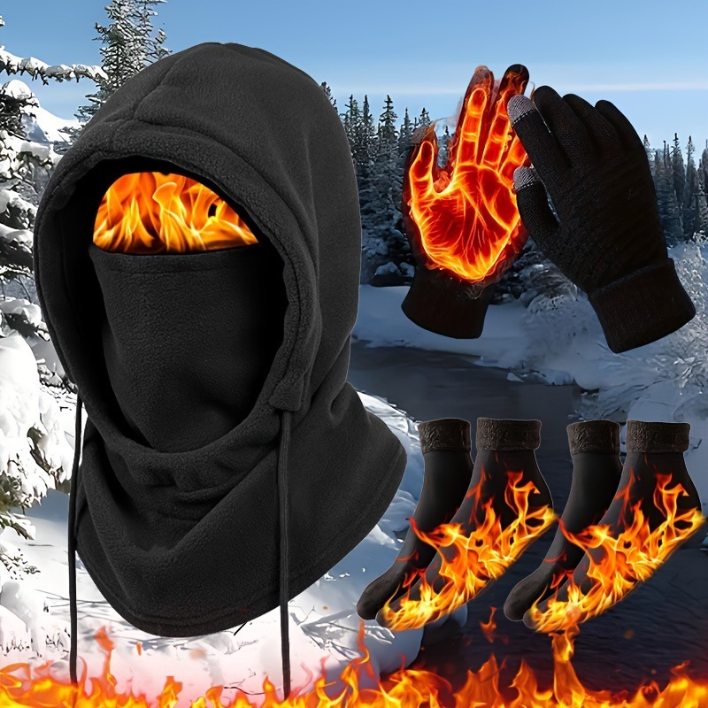 Winter Warm Hat Gloves Socks Set 5 Winter Warm Hat Gloves Socks Set - Image 5
