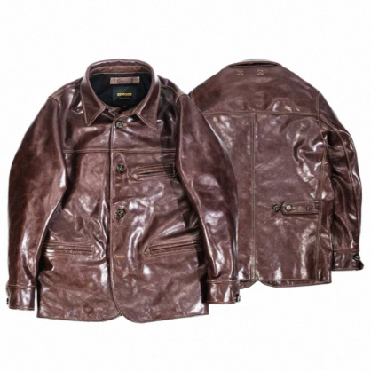 Men's Mid-Length Heavy-Duty Leather Jacket 6 Men's Mid-Length Heavy-Duty Leather Jacket - Image 6